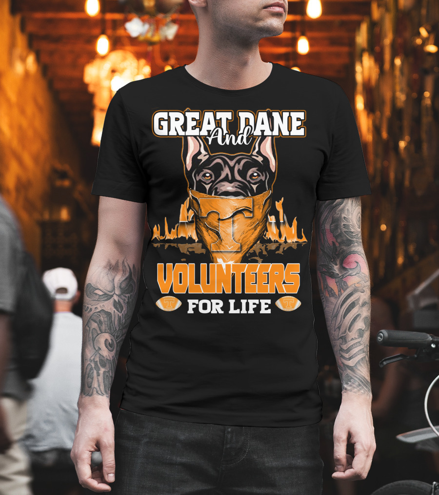 Great Dane and Volunteers for Life Tennessee T-Shirt