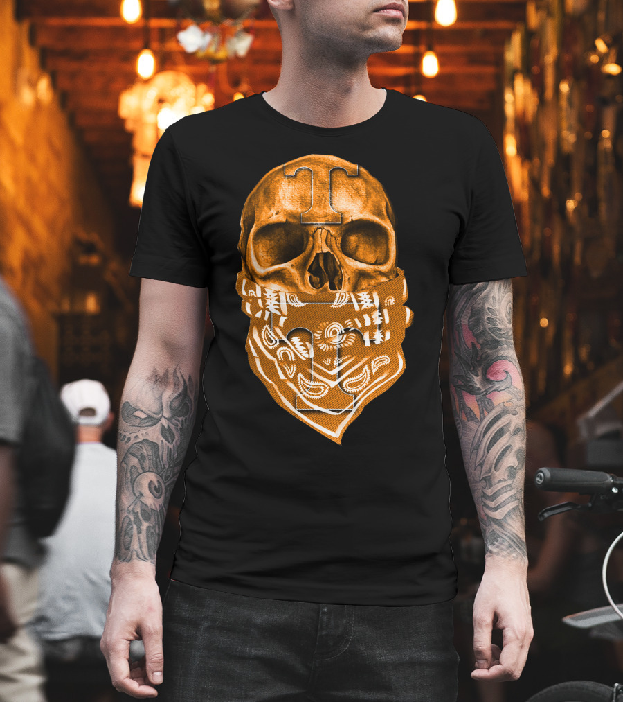 Tennessee Volunteers Skull Bandana T-Shirt