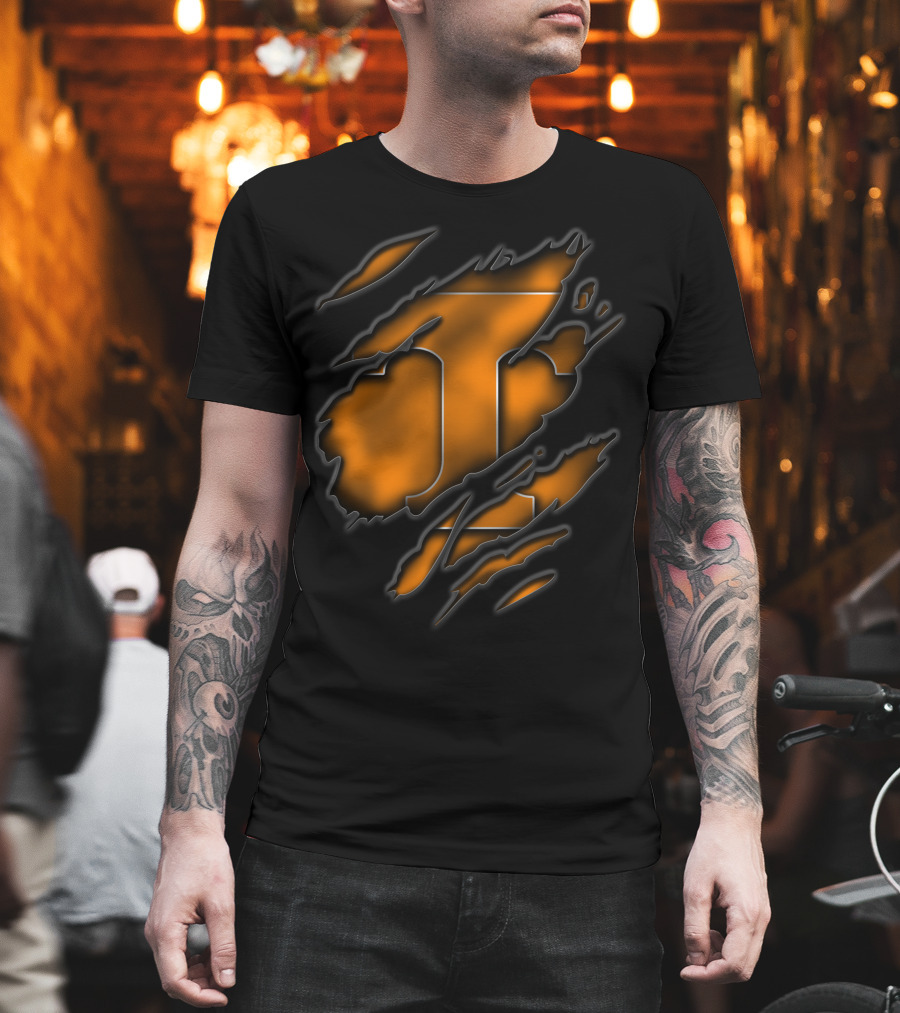 Torn Tennessee Volunteers Logo Claw Marks T-Shirt