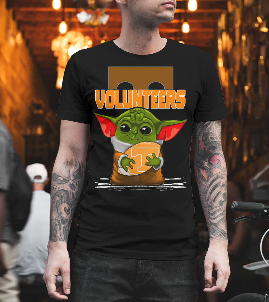 Volunteers Yoda Tennessee Fan Football T-Shirt