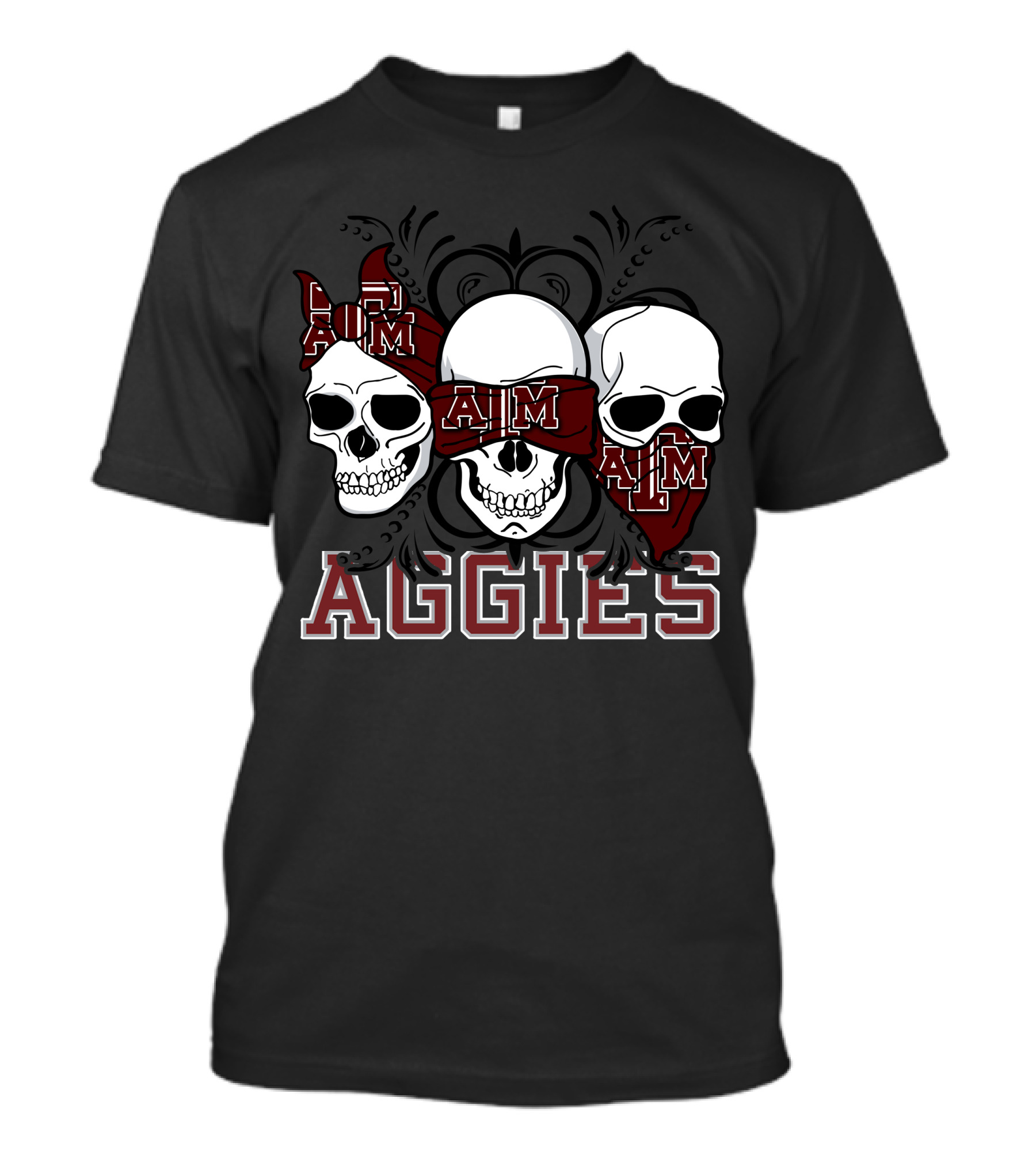 Texas A&M Aggies Skull Trio T-Shirt