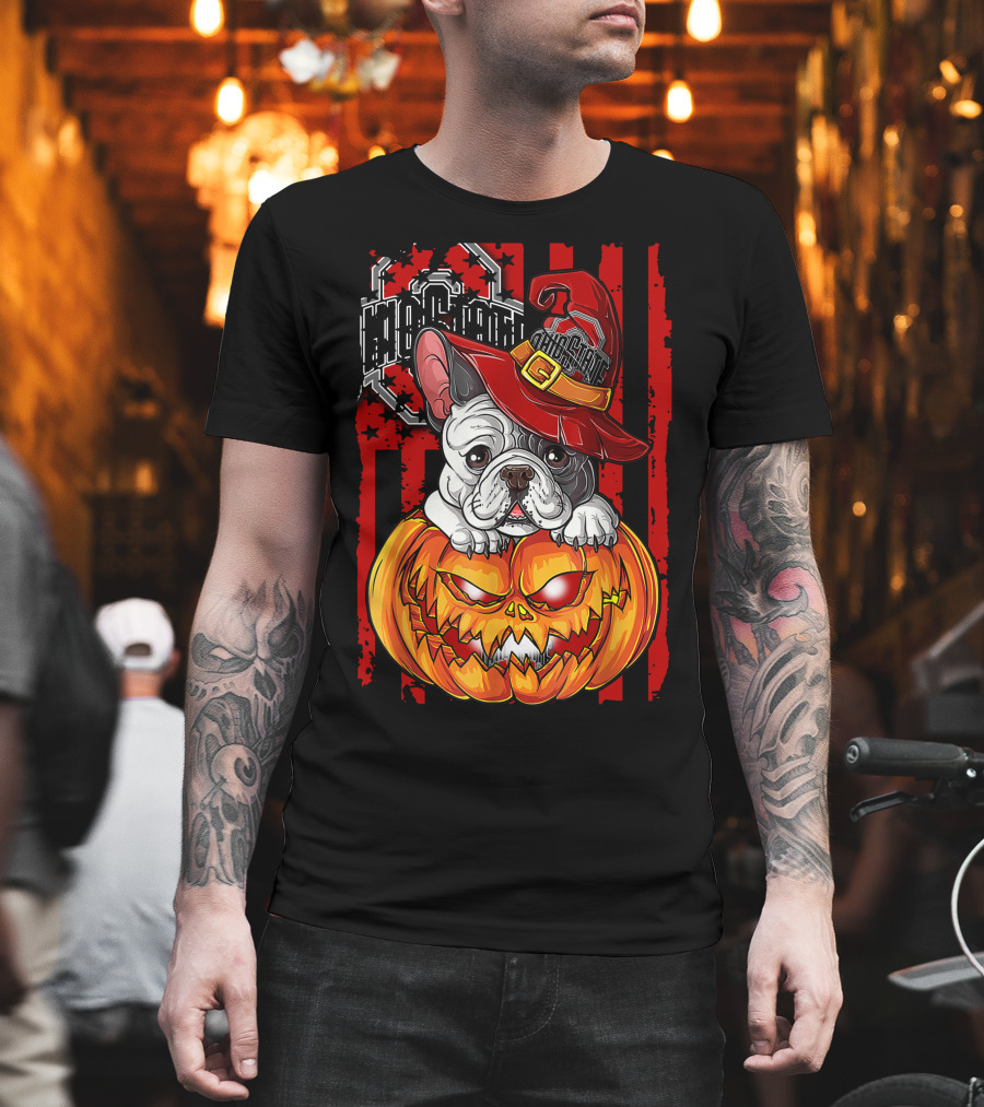 Hlw Bulldog Ohio State Buckeyes Halloween Pumpkin T-Shirt