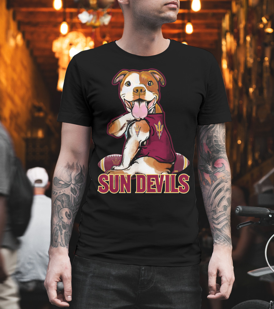 Pitbull Sun Devils Football Mascot T-Shirt