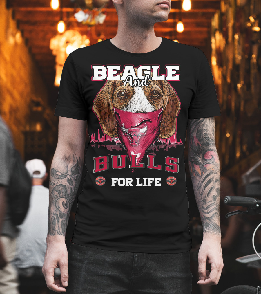 Beagle and Bulls for Life Chicago Bulls T-Shirt