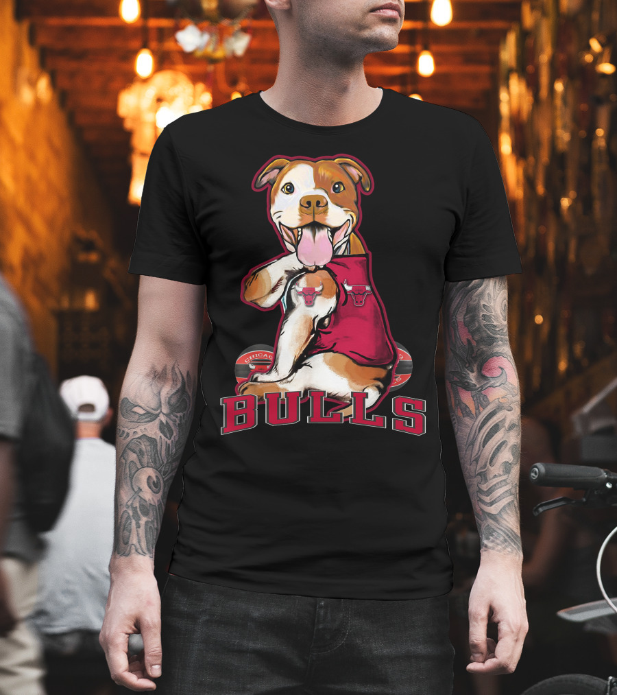 Pittbull Chicago Bulls Basketball Mascot T-Shirt