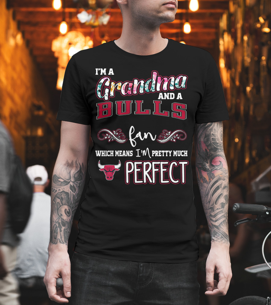 I'm A Grandma And A Bulls Fan Which Means I'm Pretty Much Perfect T-Shirt