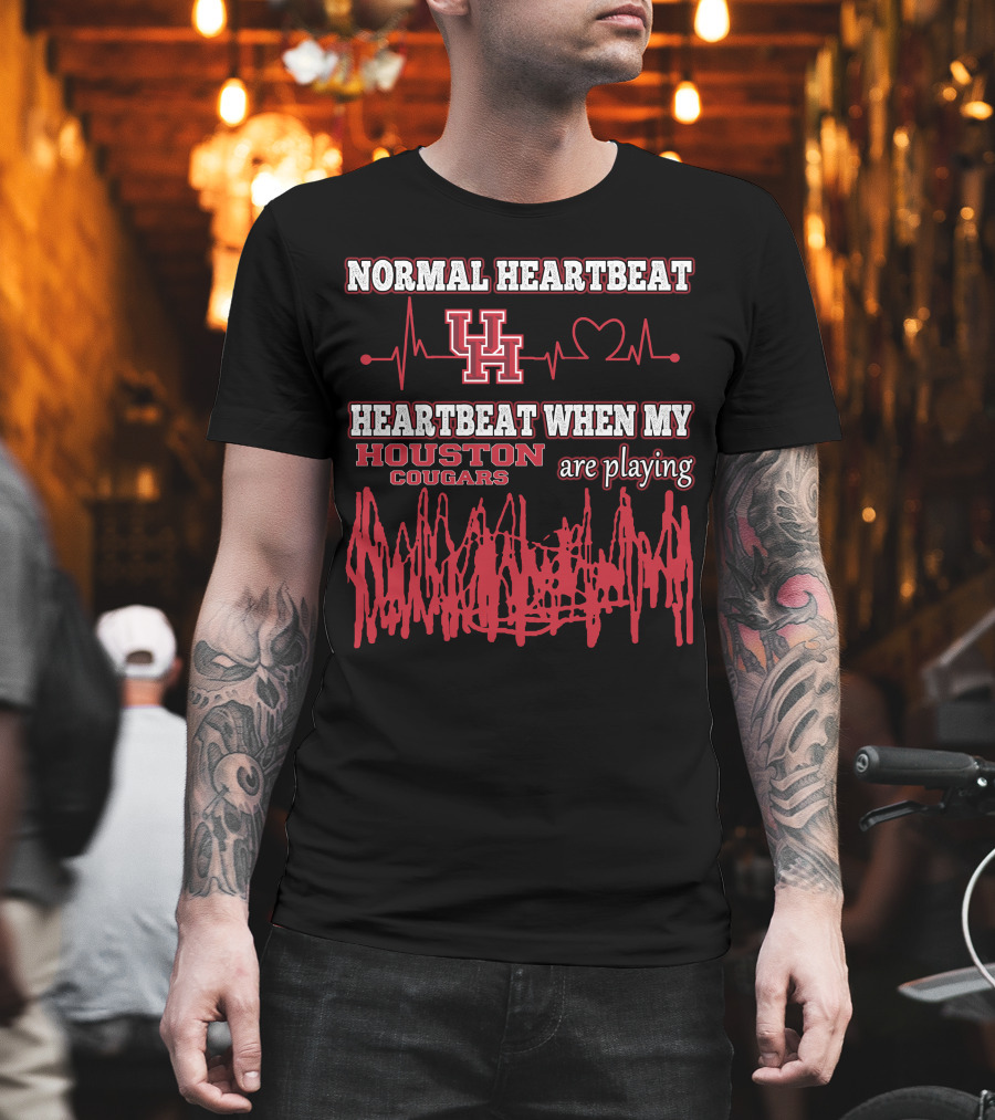 Normal Heartbeat UH Heartbeat When My Houston Cougars Are Playing T-Shirt