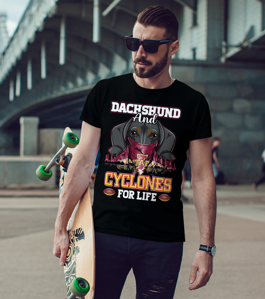 Dachshund And Iowa State Cyclones For Life T-Shirt