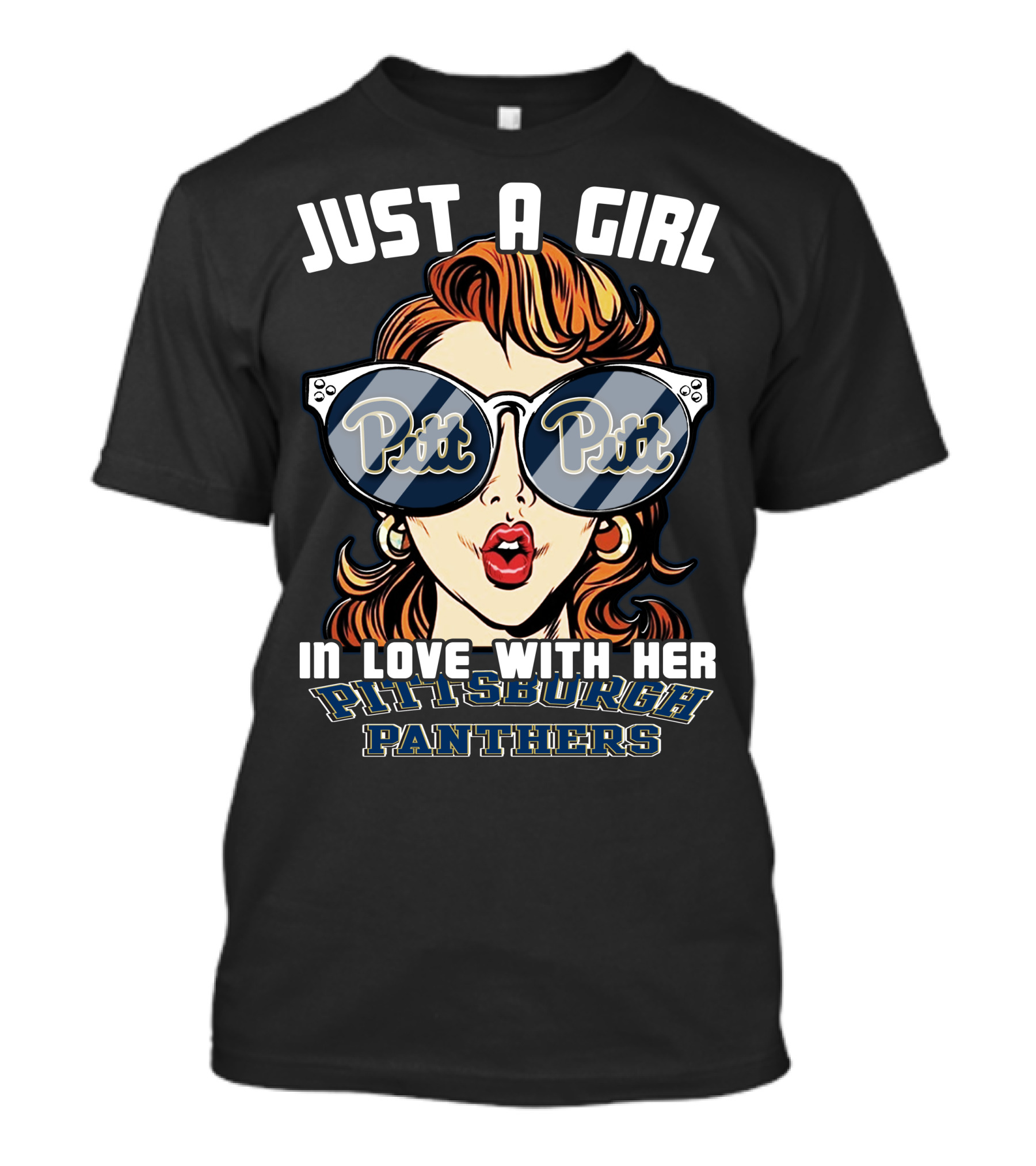 Just A Girl In Love With Her Pittsburgh Panthers Pitt Fans T-Shirt