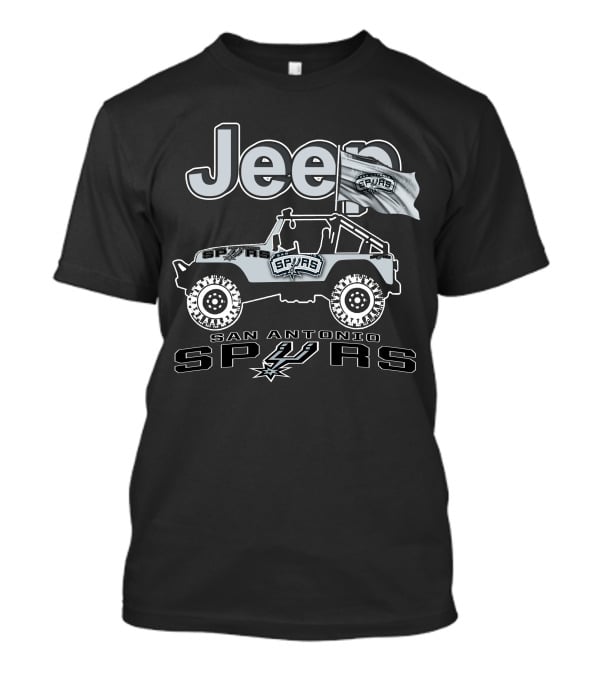 Jeep San Antonio Spurs 4x4 Enthusiast Edition With Spurs Flag T-Shirt