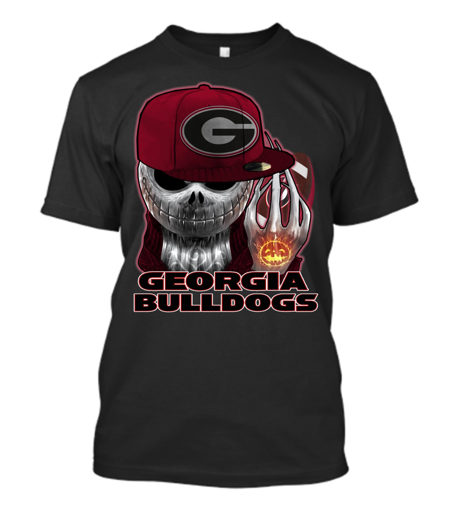 Jackskull Georgia Bulldogs Halloween Football Fanatic T-Shirt