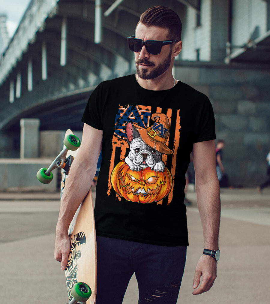 Auburn Tigers Bulldog Halloween Pumpkin T-Shirt