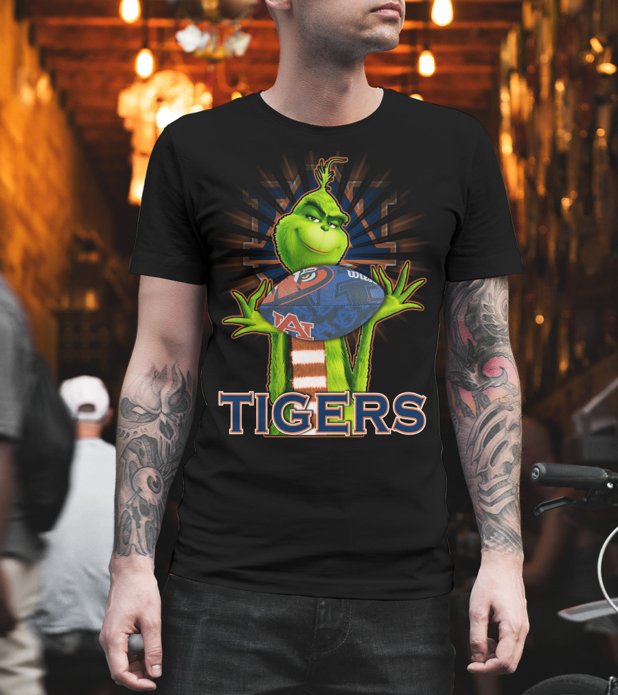 Grinch Auburn Tigers Football Fan T-Shirt