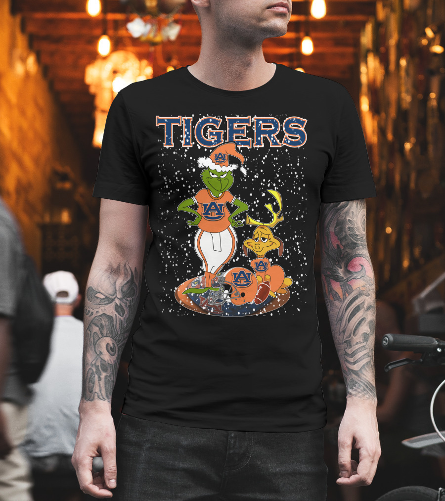 Grinch Auburn Tigers Christmas T-Shirt