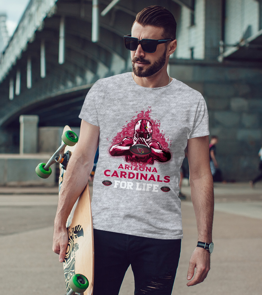 Arizona Cardinals For Life Football Helmet Emblem T-Shirt