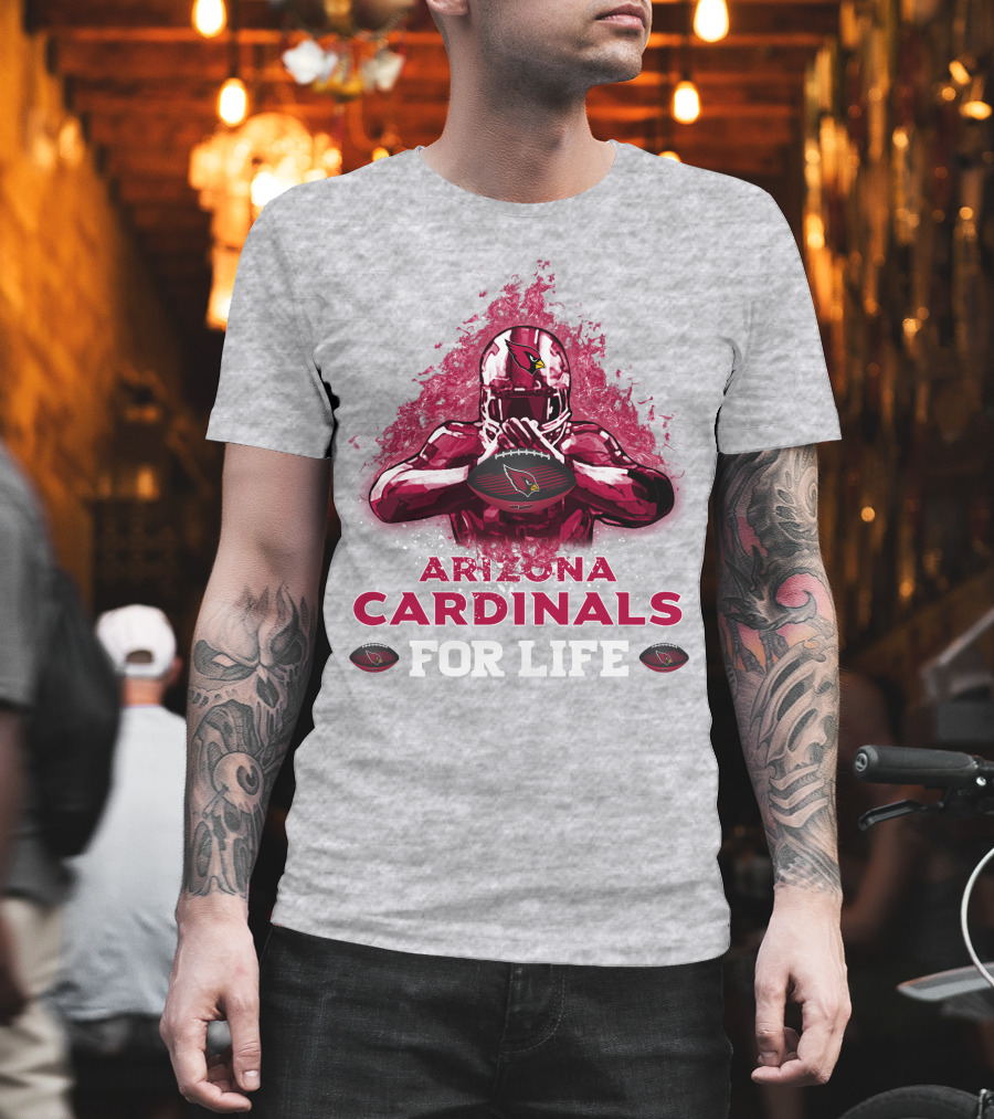 Arizona Cardinals For Life Football Helmet Emblem T-Shirt