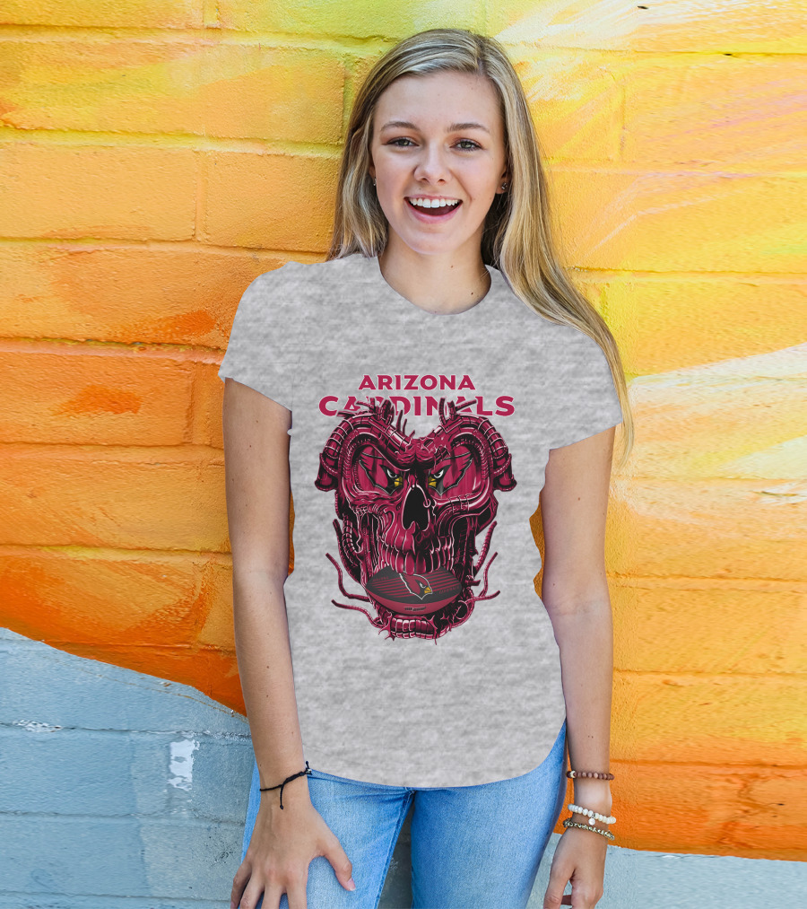 Arizona Cardinals Dragonskull Fusion Gridiron T-Shirt