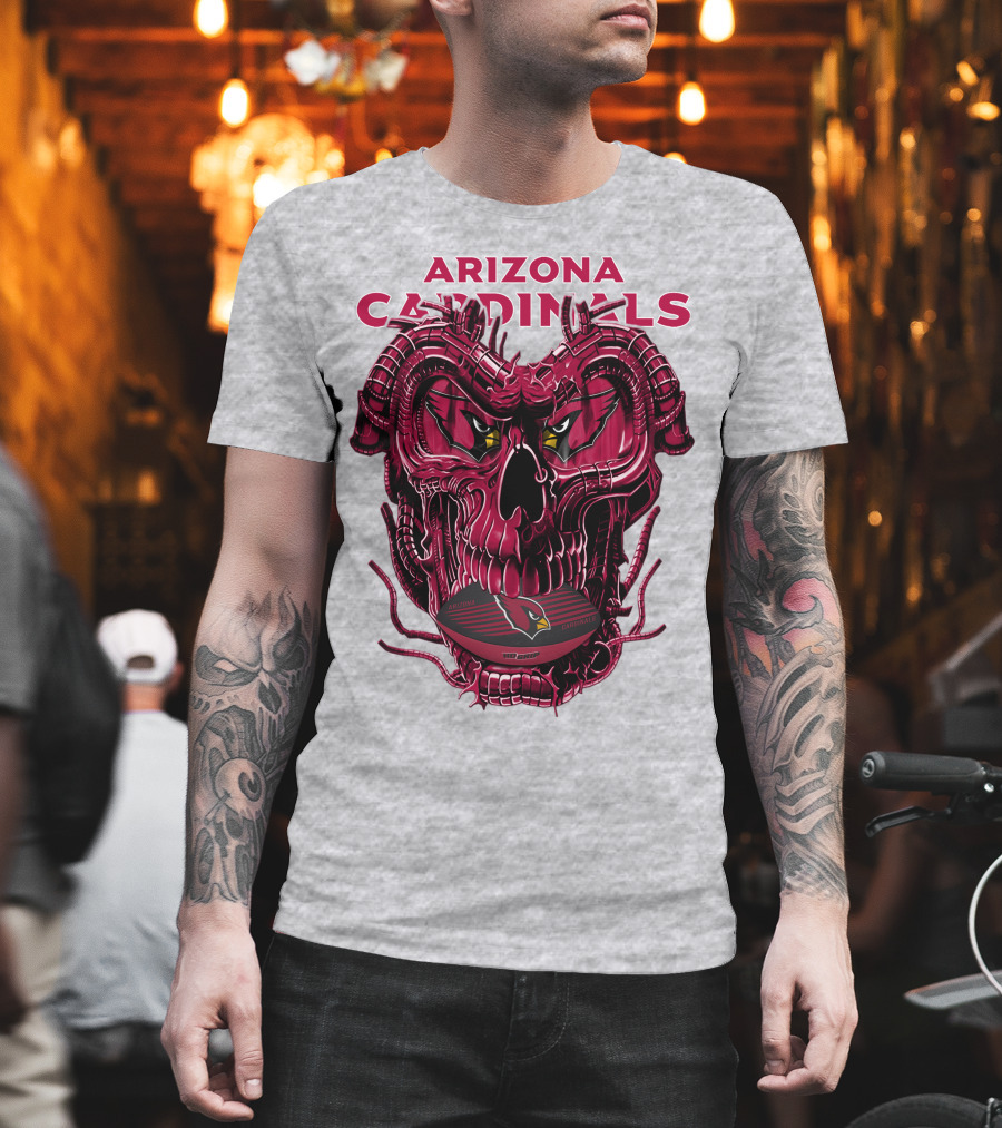 Arizona Cardinals Dragonskull Fusion Gridiron T-Shirt
