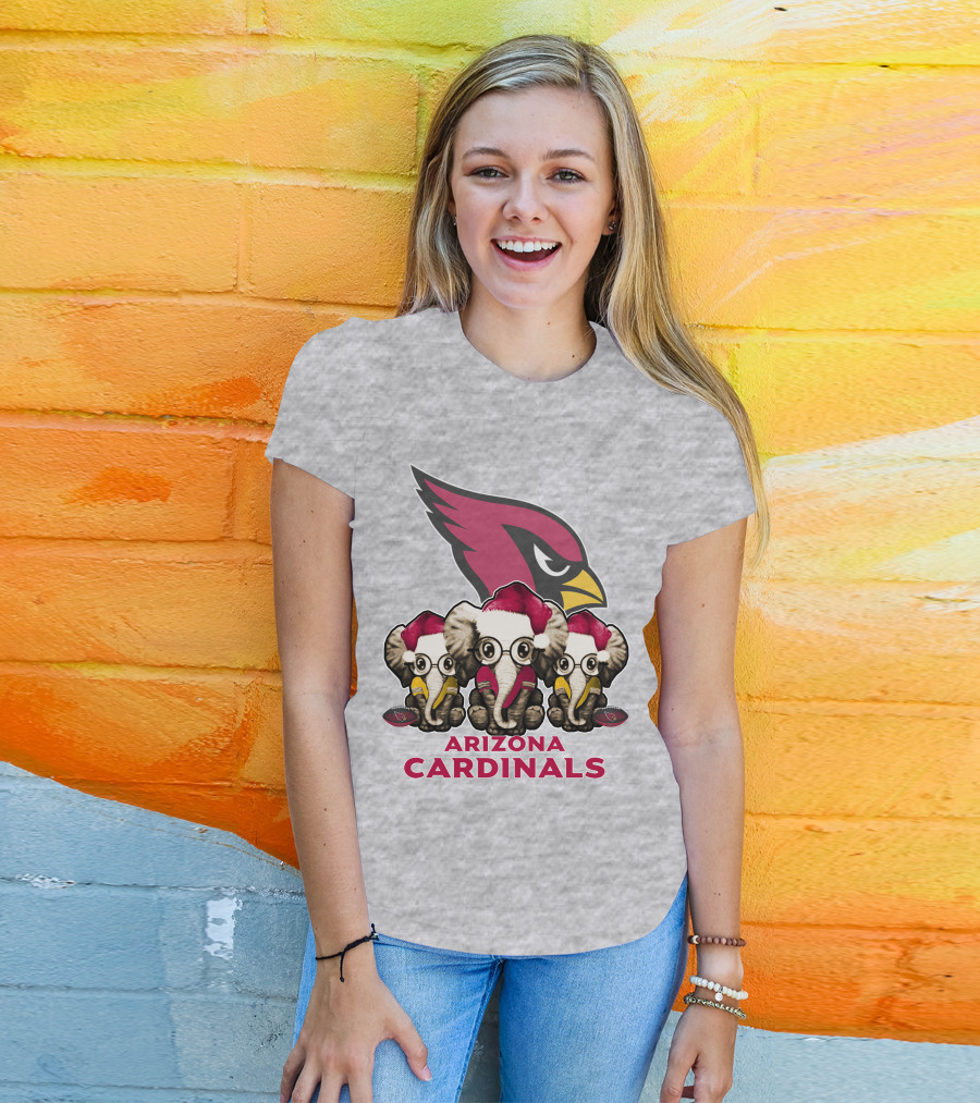 Arizona Cardinals Elephants Xmas T-Shirt