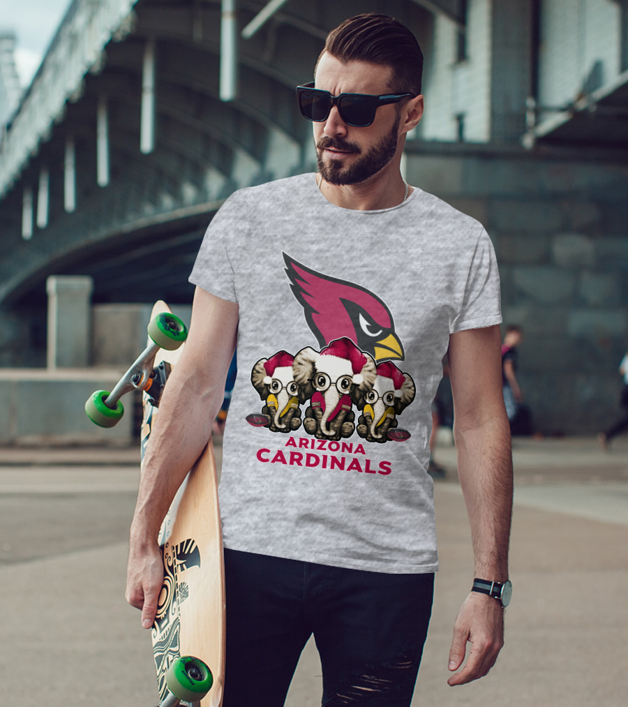 Arizona Cardinals Elephants Xmas T-Shirt