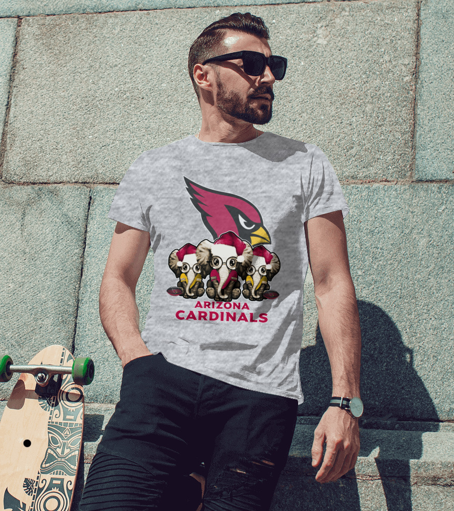 Arizona Cardinals Elephants Xmas T-Shirt