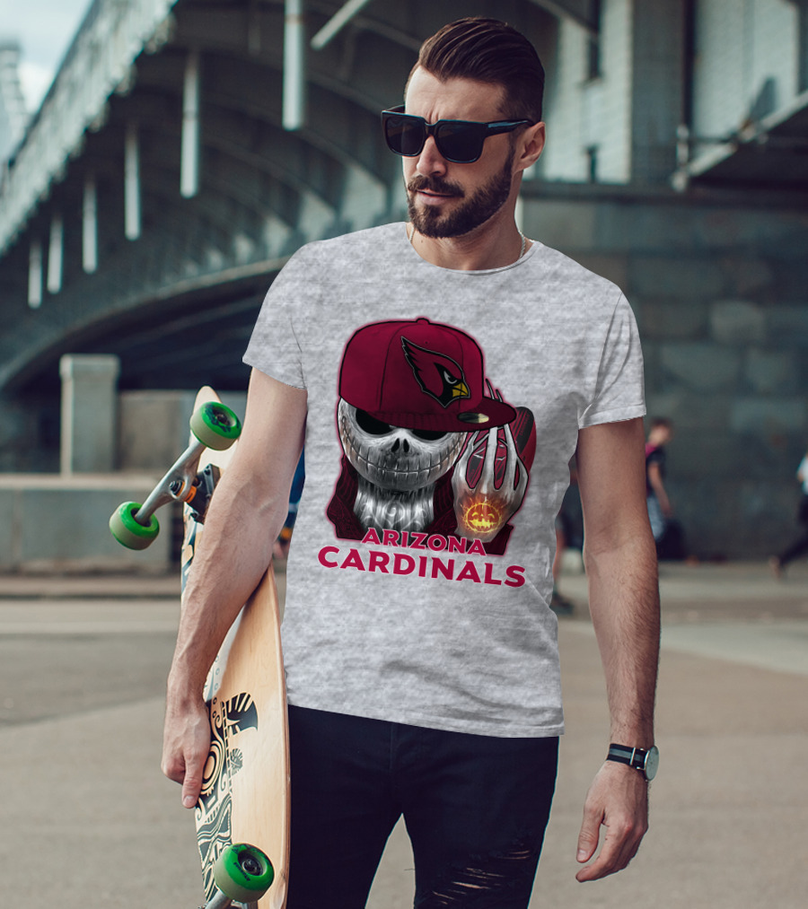 Arizona Cardinals Jackskull Pumpkin Helmet T-Shirt