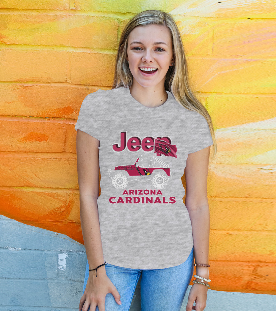 Jeep Arizona Cardinals Off-Road Adventure With Flag T-Shirt