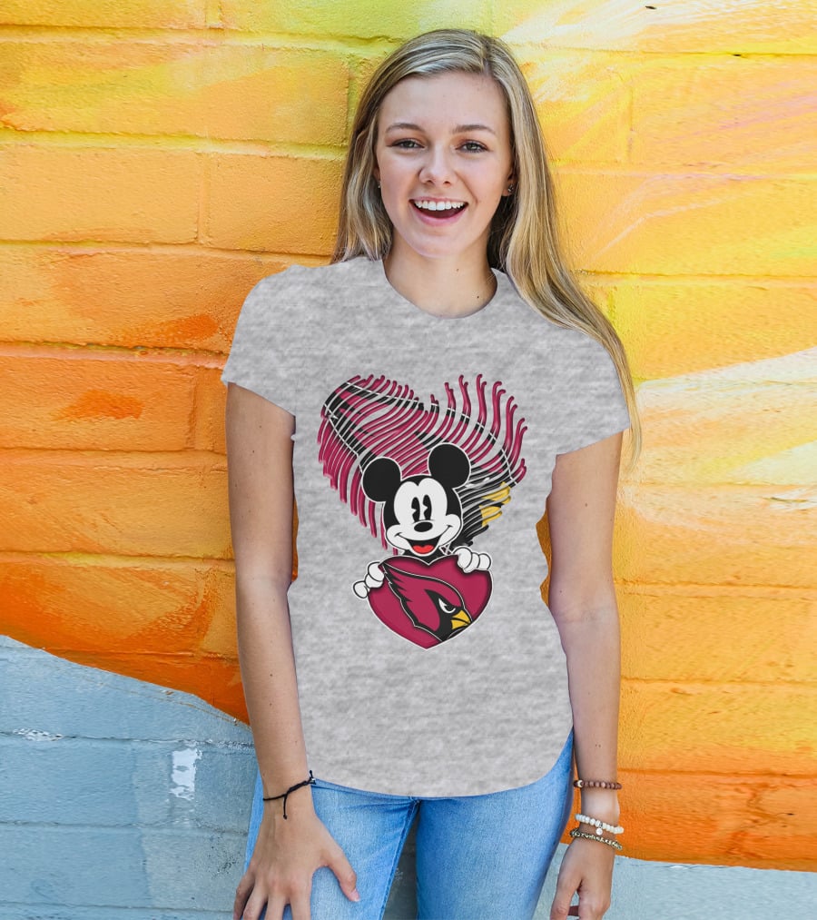 Mick Arizona Cardinals Heart T-Shirt