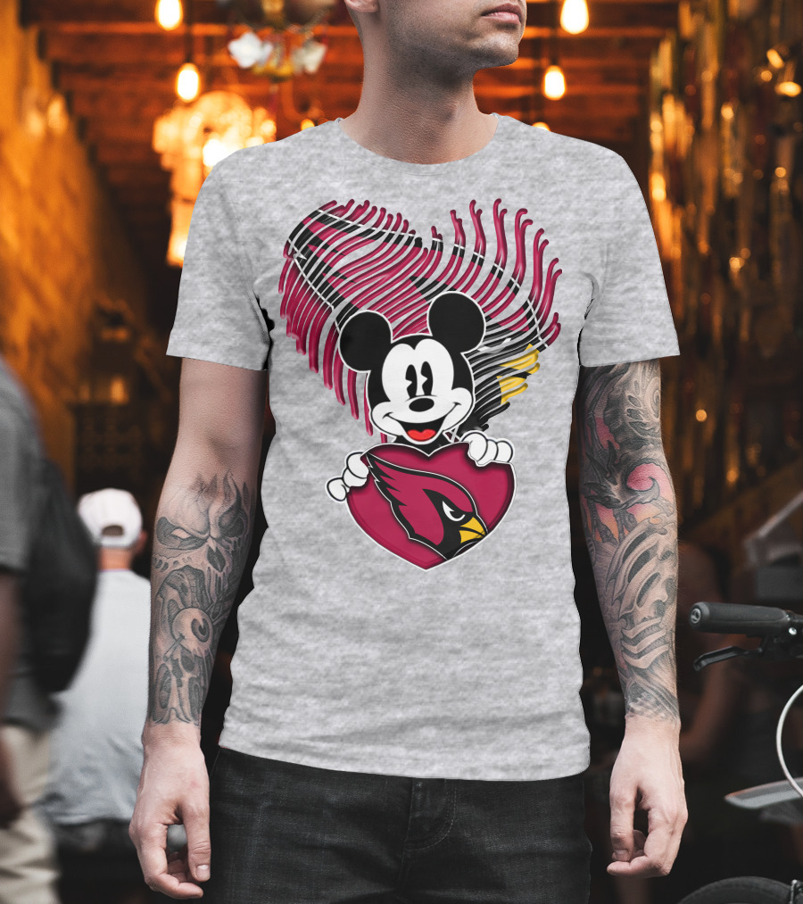 Mick Arizona Cardinals Heart T-Shirt