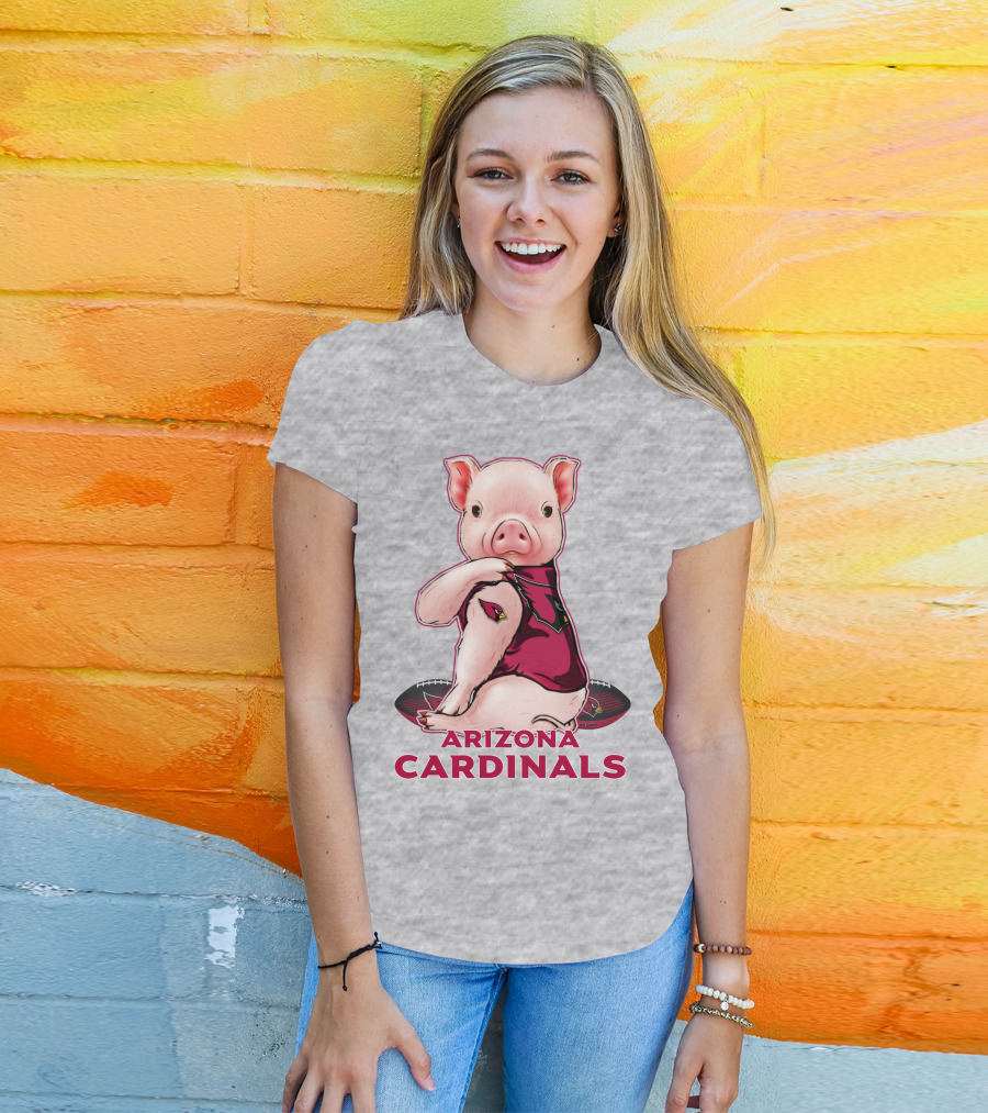 Arizona Cardinals Pig With Football T-Shirt