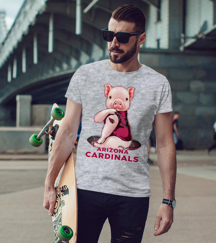 Arizona Cardinals Pig With Football T-Shirt