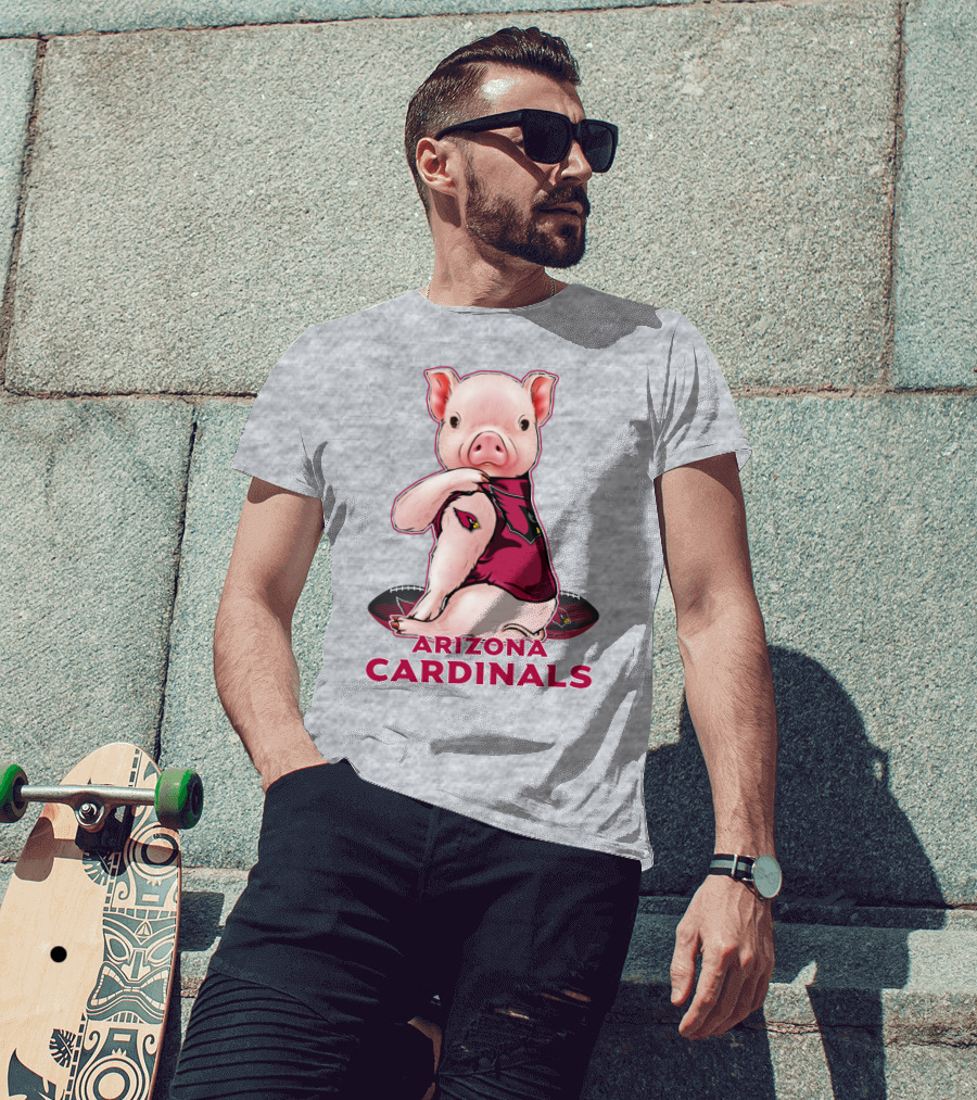 Arizona Cardinals Pig With Football T-Shirt