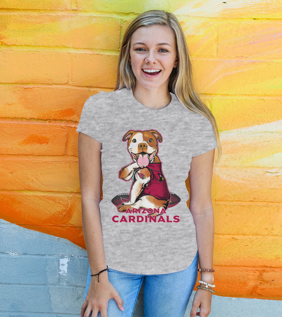 Arizona Cardinals Pitbull Football Fan T-Shirt