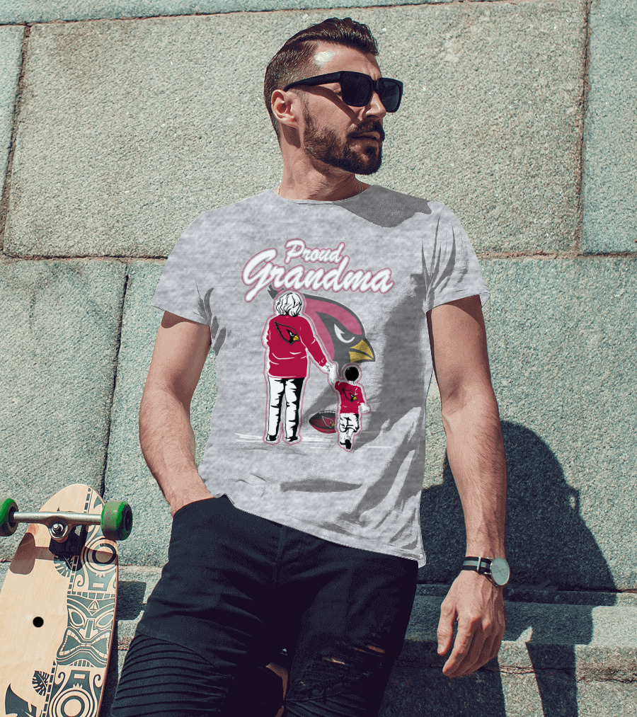 Proud Grandma Arizona Cardinals Family Loyalty Connection T-Shirt
