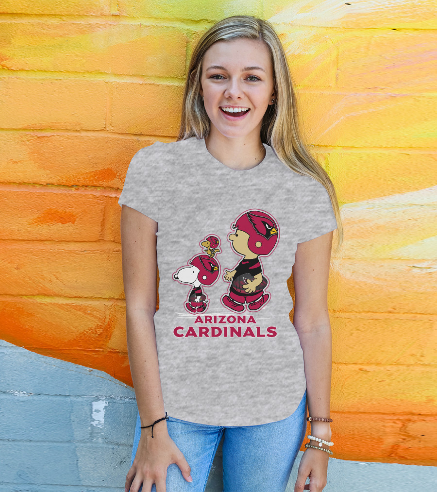 Snpfootball Arizona Cardinals Peanuts Characters Football Helmets T-Shirt