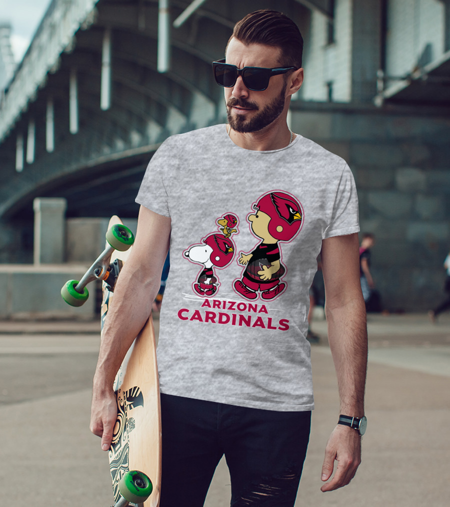 Snpfootball Arizona Cardinals Peanuts Characters Football Helmets T-Shirt