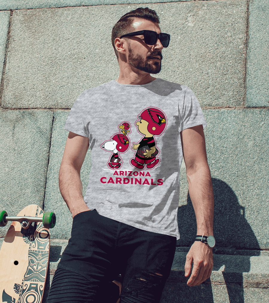 Snpfootball Arizona Cardinals Peanuts Characters Football Helmets T-Shirt