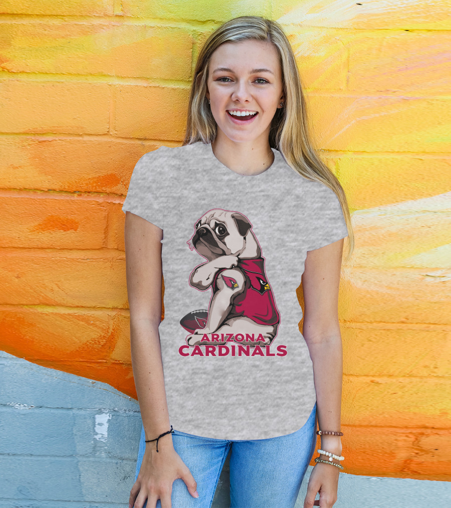 Arizona Cardinals Pug Sports Fan T-Shirt