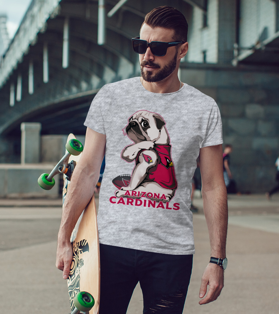 Arizona Cardinals Pug Sports Fan T-Shirt
