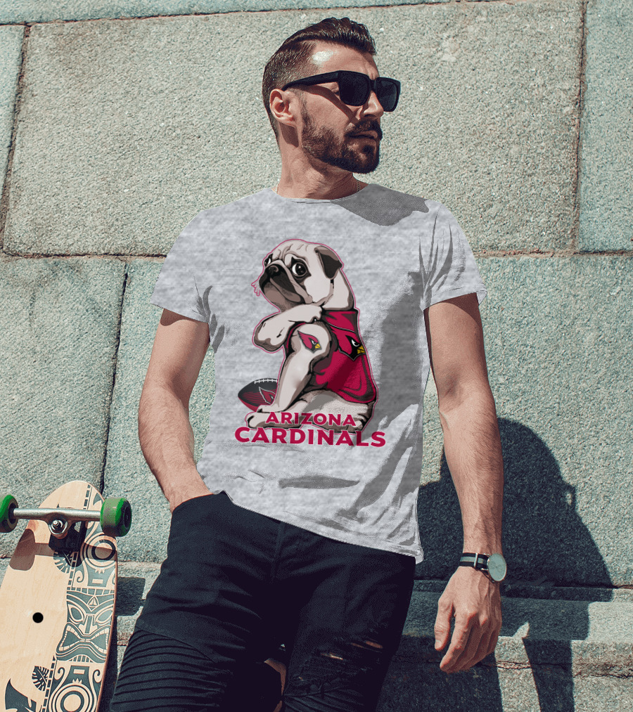 Arizona Cardinals Pug Sports Fan T-Shirt