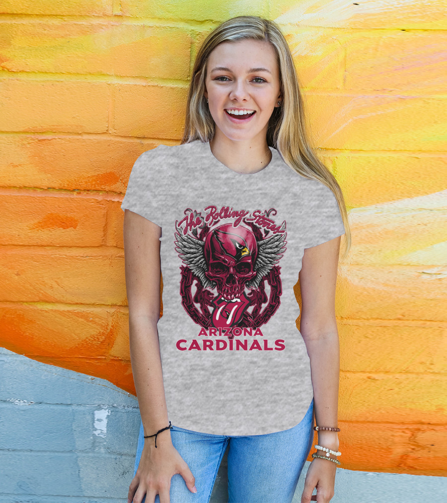 The Rolling Stones Arizona Cardinals Skull Wings T-Shirt