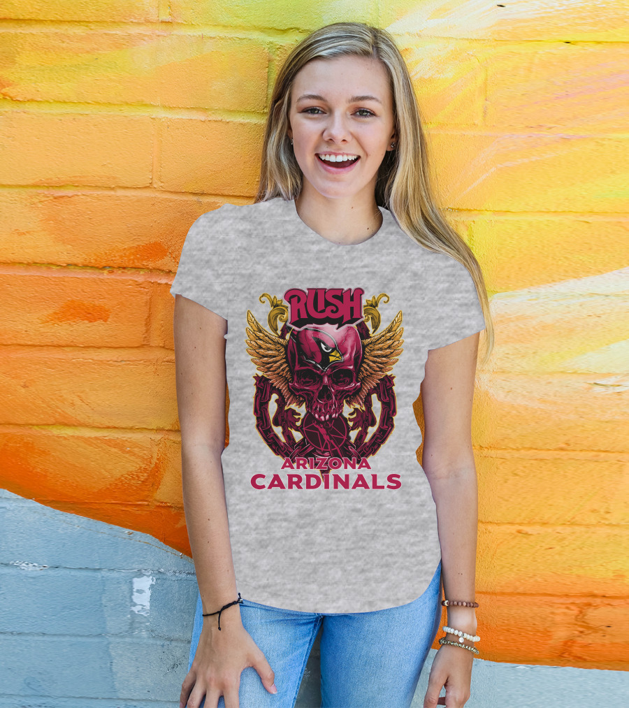 Rush Arizona Cardinals Skull Wings T-Shirt