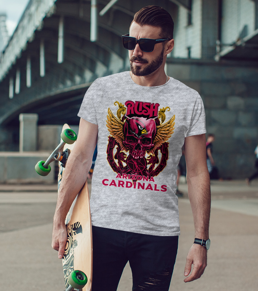 Rush Arizona Cardinals Skull Wings T-Shirt