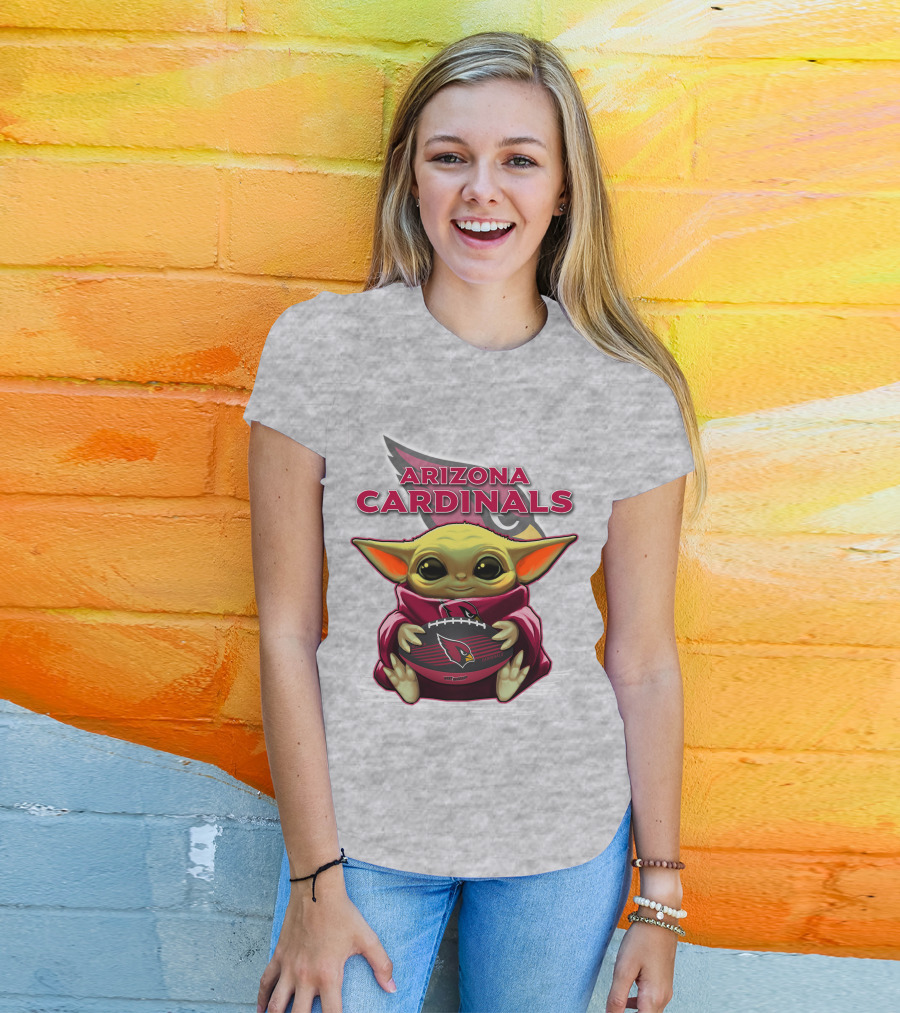 Arizona Cardinals Baby Yoda Football T-Shirt