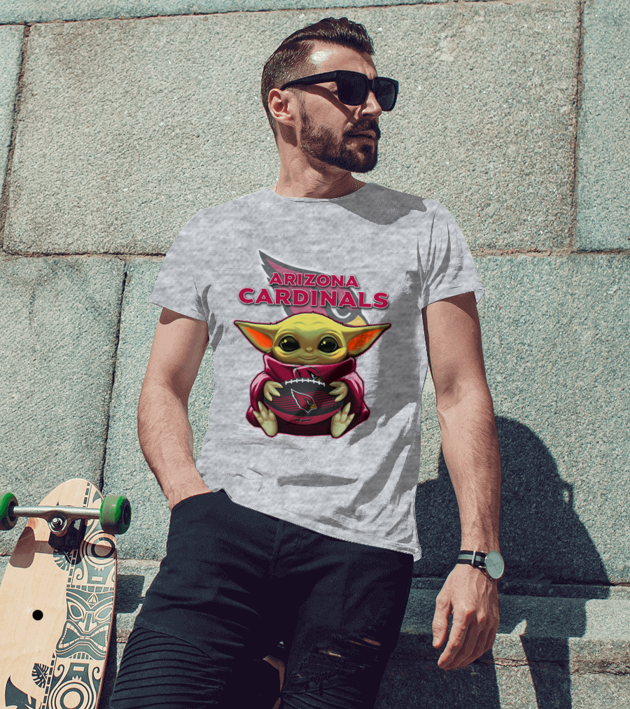 Arizona Cardinals Baby Yoda Football T-Shirt