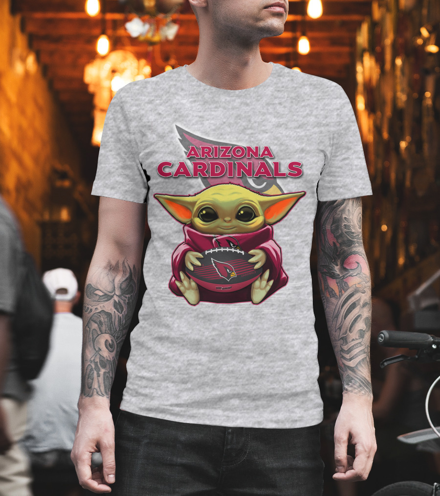 Arizona Cardinals Baby Yoda Football T-Shirt