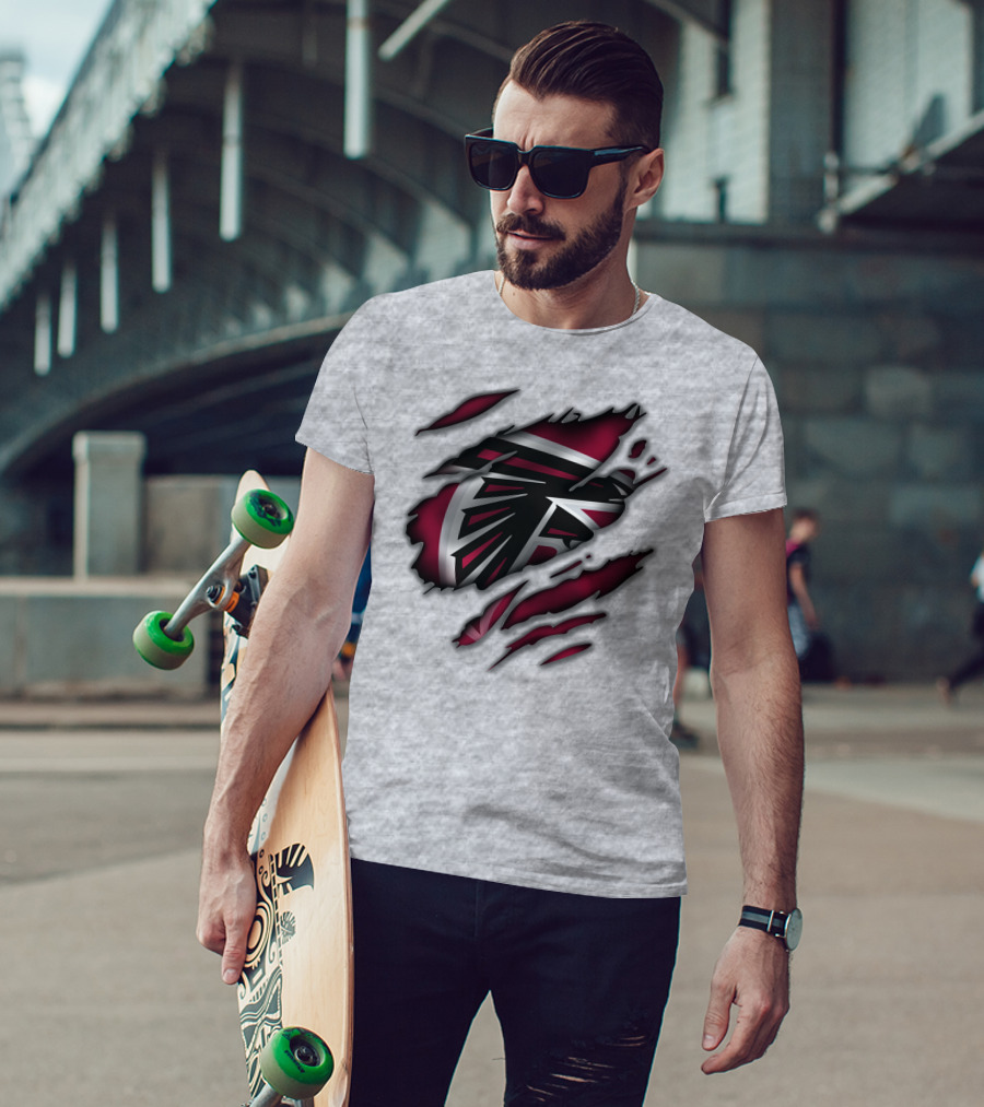 Atlanta Falcons Logo Claw Marks T-Shirt
