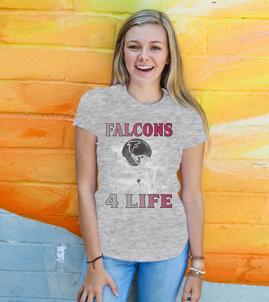 Falcons 4 Life Atlanta Falcons Helmet Team Spirit T-Shirt
