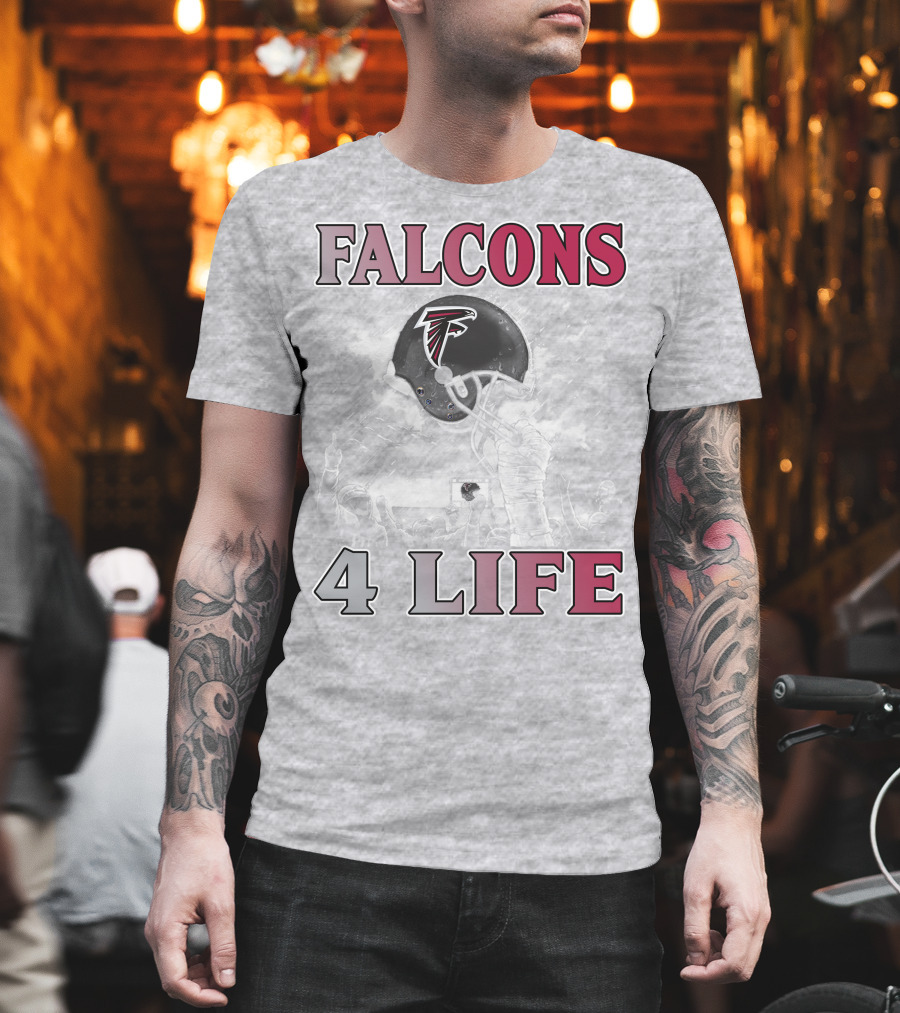 Falcons 4 Life Atlanta Falcons Helmet Team Spirit T-Shirt