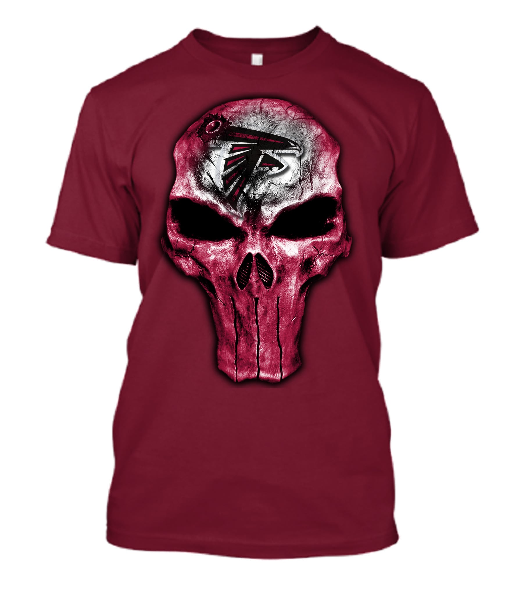 Atlanta Falcons Skull Logo Design 52 T-Shirt
